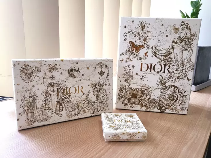Dior boxes and paper bags