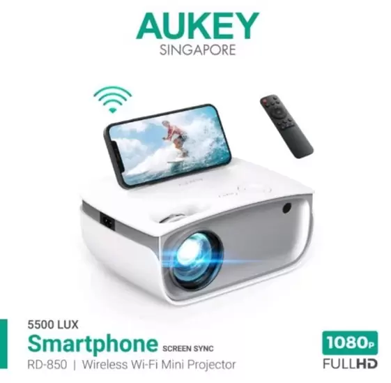 BNIB Aukey Wireless 1080p Projector